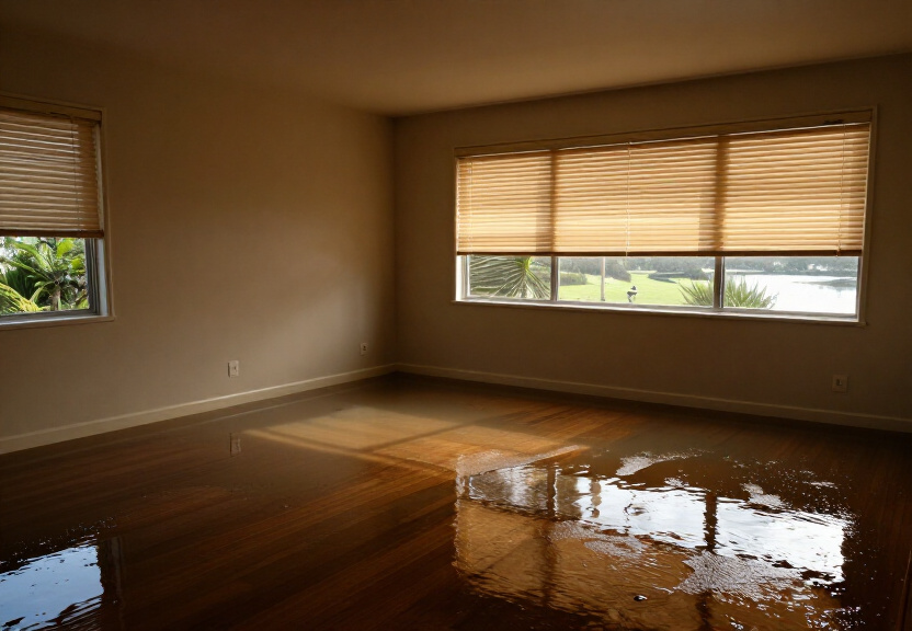 Water-damaged carpet in North Curl Curl home before drying
