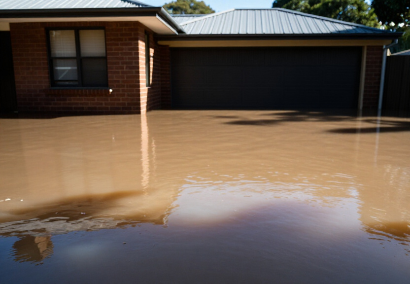 Before and after flood damage repairs